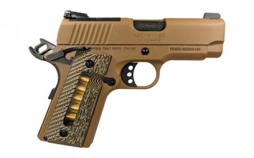 Girsan MC1911 SC Ultimate, 1911, Semi-automatic, Metal Frame Pistol, Officer, .45 ACP, 3.4 Barrel, Steel, Flat Dark Earth, G10 Grips, Adjustable Rear Sight, Ambidextrous Safety, 6 Rounds, 1 Magazine 390034