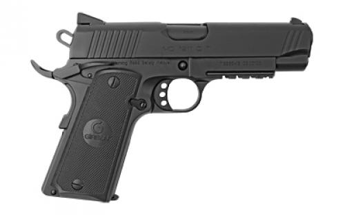 Girsan MC1911 C, 1911, Semi-automatic, Metal Frame Pistol, Commander, 9MM, 4.4 Barrel, Steel, Black, Polymer Grips, Fixed Sights, Ambidextrous Safety, 9 Rounds, 1 Magazine 390050