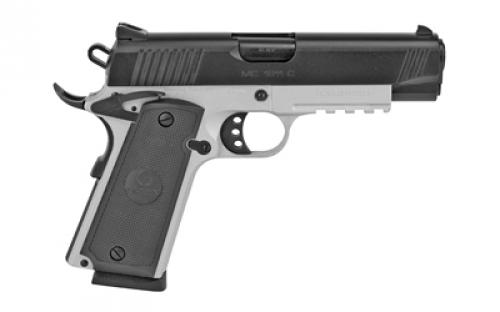 Girsan MC1911C, Semi-automatic, 1911 Commander Model, 45ACP, 4.4" Barrel, Steel Frame, Two-Tone Finish, Synthetic Grips, Extended Beavertail, Accessory Rail, Fixed Novak Sights, 8 Rounds, 1 Magazine 390072