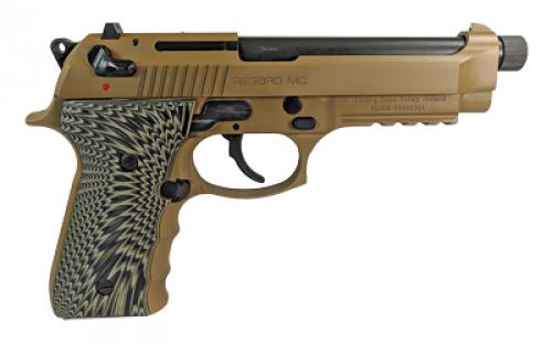 Girsan REGARD MC, Double Action/Single Action, Semi-automatic, Metal Frame Pistol, Full Size, 9MM, 4.9" Barrel, Alloy Frame, Matte Finish, Flat Dark Earth, Ambidextrous Safety/Decocker, Fixed Sights, 18 Rounds, 1 Magazine 390084