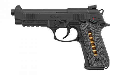 Girsan Regard MC Sport GEN3, Single Action, Semi-automatic, Metal Frame Pistol, Full Size, 9MM, 4.9 Barrel, Aluminum, Black, G10 Grips, Fixed Sights, Ambidextrous Safety, 18 Rounds, 1 Magazine, Ambidextrous 390086