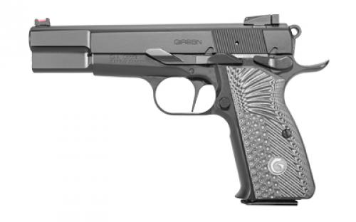 Girsan MCP35 Match, Semi-automatic, Single Action, Metal Frame Pistol, Full Size, 9MM, 4.87 Barrel, Steel Framed Pistol, Blued Finish, G10 Grips, Ambidextrous Safety, Fiber Optic Front Sight/Adjustable Rear, 15 Rounds, 1 Magazine 390465