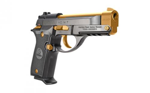 Girsan MC14T Solution, Semi-automatic, Double Action/Single Action, 380 ACP, 4.5 Tip Up Barrel, Gold and Black Finish, 13 Rounds, 1 Magazine 390875