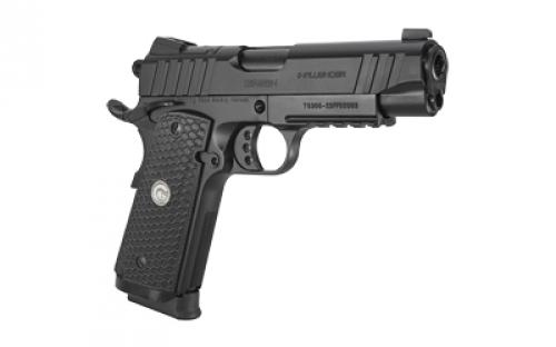 Girsan MC1911SC Influencer, 1911, Semi-Automatic, Metal Frame Pistol, Officer Size, 9MM, 3.4" Barrel, Optics Ready Slide, Steel, Black, Composite Grips, 3-Dot Sights, Ambidextrous Safety, 7 Rounds, 1 Magazine 391040