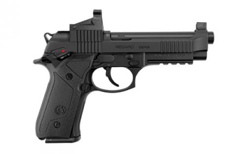 Girsan Regard, Gen 3, Single Action, Semi-automatic, Metal Frame Pistol, Full Size, 9MM, 4.9" Barrel, Aluminum, Black, G10 Grips, Ambidextrous Thumb Safety, 18 Rounds, 1 Magazine, Far-Dot Red Dot Optic 392086