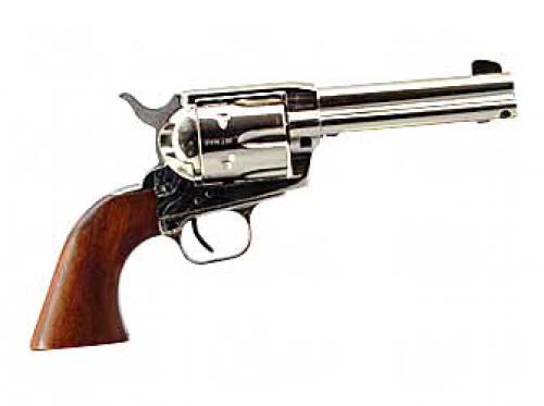 European American Armory Bounty Hunter, Single Action Army, 357 Magnum, 4.5" Barrel, Steel Frame, Nickel Finish, Walnut Grips, Fixed Sights, 6 Rounds 770070