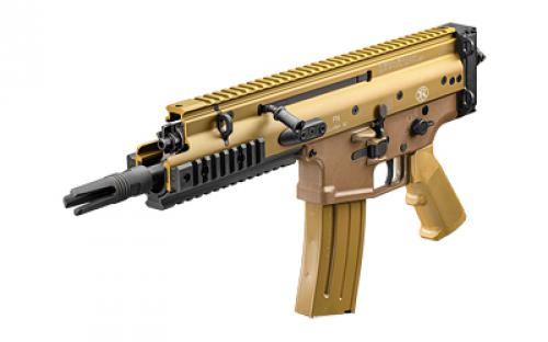 FN America Scar 15P, Semi-automatic Pistol, 556NATO, 7.5" Barrel, 3 Prong Flash hider, Anodized Finish, Flat Dark Earth, Non Reciprocating Charging Handle, Short Stroke Gas System, Polymer Grip, Vertical Rear Picatinny Rail with Sling QD Cup, Ambidextrous Safety and Magazine Release, 30 Rounds, 1 Magazine, Includes Premium Zipped Case 38-101241