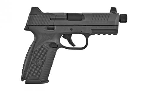 FN America FN 509 Tactical, Semi-automatic, Striker Fired, Full, 9MM, 4.5" Treaded Barrel, Polymer Frame, Black, 2-10Rd Magazines, Suppressor Height Night Sights, Low Profile Optics Mounting System, Interchangeable Backstraps, Soft Case 66-100527