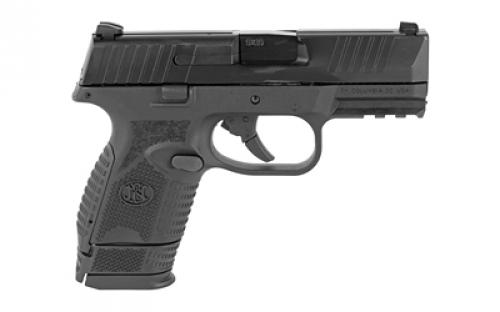 FN America FN 509, Semi-automatic, Striker Fired, Compact, 9MM, 3.7" Barrel, Polymer Frame, Black, 1-12Rd, 1-15Rd, No Manual Safety, Interchangeable Backstraps, FN Soft Case, Rail, Front Serrations, Loaded Chamber Indicator 66-100815