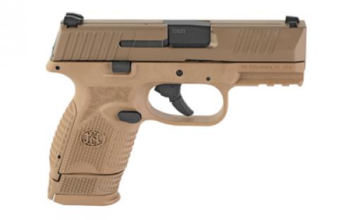 FN America FN 509, Semi-automatic, Striker Fired, Compact, 9MM, 3.7" Barrel, Polymer Frame, FDE, 1-12Rd, 1-15Rd, Non-Manual Safety, Interchangeable Backstraps FN Soft Case, Rail, Front Serrations, Loaded Chamber Indicator 66-100818