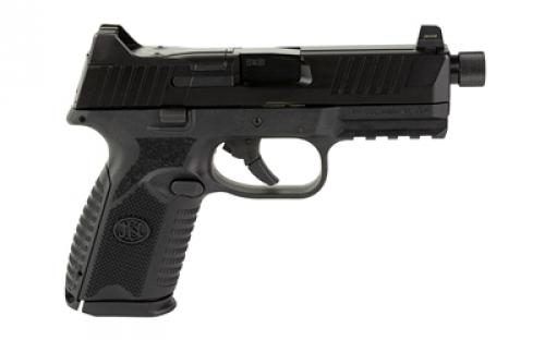 FN America FN509M Tactical, Striker Fire, Semi-automatic, Polymer Frame Pistol, Mid-Size, 9MM, 4.5" Threaded Barrel, PVD Finish, Black, Interchangeable Grips, Suppressor Height Night Sights, Non-Manual Safety, 2 Magazines - (1)-15 Round, (1)-24 Round, Optics Ready 66-100837