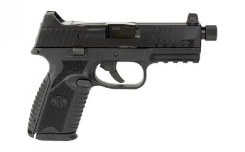 FN America FN509M Tactical, Striker Fire, Semi-automatic, Polymer Frame Pistol, Mid-Size, 9MM, 4.5" Threaded Barrel, PVD Finish, Black, Interchangeable Grips, Suppressor Height Night Sights, Non-Manual Safety, 2 Magazines, 10 Rounds, Optics Ready 66-100838