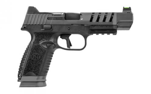 FN America FN 509 LS Edge, Semi-automatic, Striker Fired, Full Size, 9MM, 5" Barrel, Graphite, Fiber Optic Sights, Long Slide, PVD Finish, Polymer Frame, Five MRD Mounting Plates, Two Frame Backstraps, 17Rd, 3 Magazines 66-100843