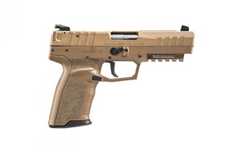 FN America Five seveN MRD, Striker Fired, Semi-automatic, Polymer Frame Pistol, Full Size, 5.7X28MM, 4.8" Barrel, Matte Finish, Flat Dark Earth, Stippled Textured Grip, Optic Ready, Adjustable Sights, Ambidextrous, 20 Rounds, 2 Magazines, Includes Ballistic Zippered Case 66-101275