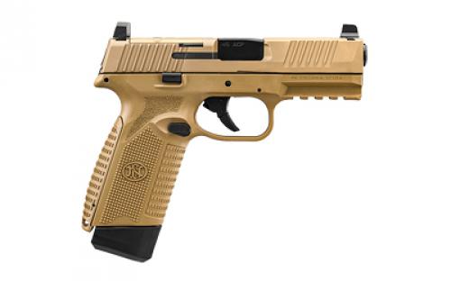 FN America FN 545 MRD, Semi-automatic, Striker Fired, Polymer Frame Pistol, Full Size, 45 ACP, 4.1" Barrel, Anodized Finish, Flat Dark Earth, Optic Height Sights, Optics Ready, 15 Rounds, 2 Magazines 66-101388