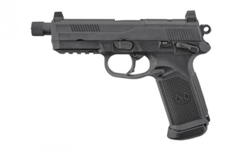 FN America FNX-45 Tactical, DA/SA, Semi-automatic, Full Size Pistol, 45 ACP, 5.3" Threaded Barrel, Polymer Frame, Matte Black Finish, Suppressor Height Night Sights, 15Rd, 2 Magazines, Fired Case, Manual Safety, Optics Ready 66966