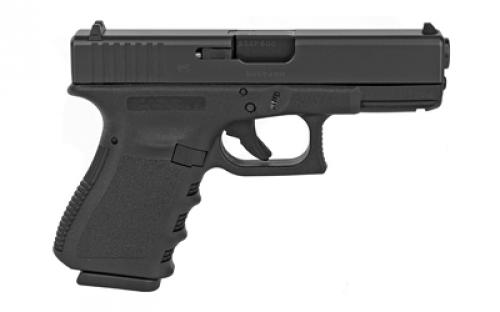 Glock 19 Gen3, Striker Fired, Semi-automatic, Polymer Frame Pistol, Compact, 9MM, 4.02" Barrel, Matte Finish, Black, Fixed Sights, 15 Rounds, 2 Magazines, Right Hand G1915AUT