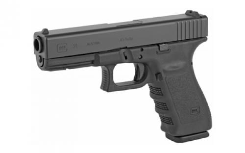 Glock 21SF Gen3, Striker Fired, Semi-automatic, Polymer Frame Pistol, Full Size, 45 ACP, 4.61" Barrel, Matte Finish, Black, Fixed Sights, 13 Rounds, 2 Magazines, Right Hand G21SF13AUT