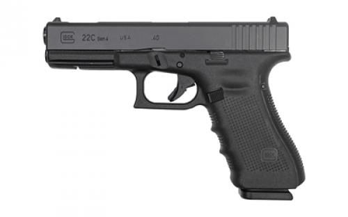 Glock 22C, GEN 3, Semi-automatic, Striker Fired, Full Size, 40 S&W, 4.49, Black, Interchangeable, 15Rd, 2 Mags, Fixed Sights, Polymer, Matte G22C15US