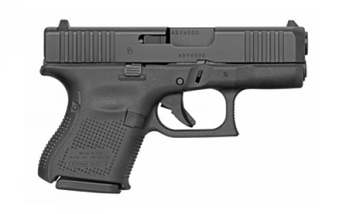 Glock 26 Gen5, Striker Fired, Semi-automatic, Polymer Frame Pistol, Sub-Compact, 9MM, 3.43" Barrel, nDLC Finish, Black, Fixed Sights, 10 Rounds, 2 Magazines, Right Hand G265FSUS