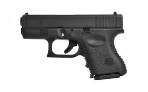 Glock 26, GEN 3, Semi-automatic, Striker Fired, Sub-Compact, 9MM, 3.43, Black, Interchangeable, 10 Rounds, 2 Mags, Front Serrations, Fixed Sights, Polymer, DLC G26AUT