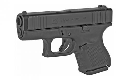 Glock 27, GEN 3, Semi-automatic, Striker Fired, Sub-Compact, 40 S&W, 3.43", Black, Polymer, 9 Rounds, 2 Mags, Fixed Sights, DLC G27US