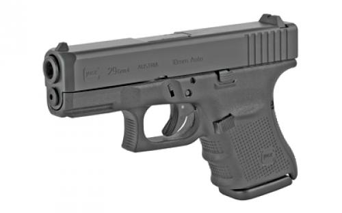 Glock 29 Gen4, Striker Fired, Semi-automatic, Polymer Frame Pistol, Sub-Compact, 10MM, 3.78" Barrel, Matte Finish, Black, Fixed Sights, 10 Rounds, 2 Magazines, Right Hand G294AUT