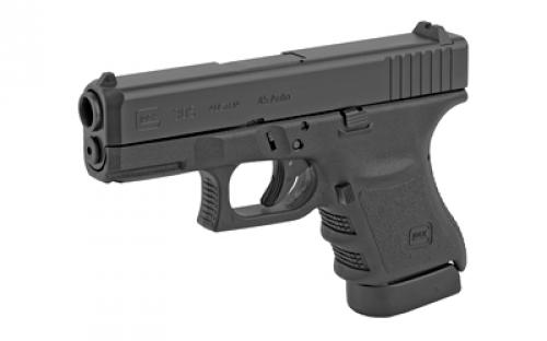 Glock 30 Gen3, Striker Fired, Semi-automatic, Polymer Frame Pistol, Sub-Compact, 45 ACP, 3.78" Barrel, Matte Finish, Black, Fixed Sights, 10 Rounds, 2 Magazines, Right Hand G30SAUT