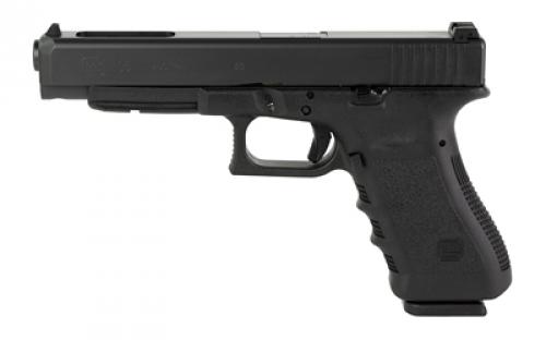 Glock 35, GEN 3, Semi-automatic, Striker Fired, Longslide, 40 S&W, 5.31, Black, Interchangeable, 15 Rounds, 2 Mags, Prac/Tac, Fixed Sights, Polymer, Matte G3517AUT