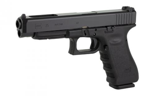 Glock 35, GEN 3, Semi-automatic, Striker Fired, Longslide, 40 S&W, 5.31", Black, Interchangeable, 15 Rounds, 2 Mags, Prac/Tac, Fixed Sights, Polymer, Matte G3517AUT