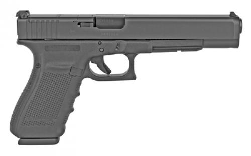 Glock 40 MOS, Striker Fired, Semi-automatic, Polymer Frame Pistol, Long Slide, 10MM, 6.02" Barrel, Matte Finish, Black, Adjustable Sights, 15 Rounds, 2 Magazines, Right Hand G40415MOSAUT