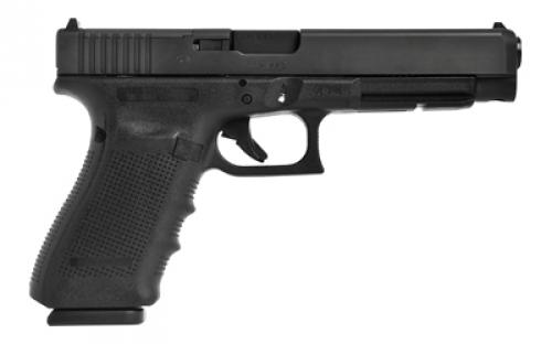 Glock 41, Semi-automatic, Striker Fired, Long Slide, 45 ACP, 5.31", Black, Interchangeable, 13Rd, 2 Mags, Adjustable Sights, Polymer, Matte G41413AUT