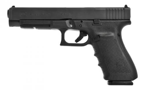 Glock 41 MOS, Striker Fired, Semi-automatic, Polymer Frame Pistol, Competition, 45 ACP, 5.31 Barrel, Matte Finish, Black, Adjustable Sights, 13 Rounds, 2 Magazines, Right Hand G41413MOSUS