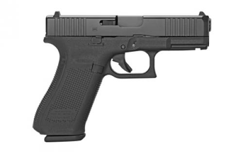 Glock 45, Striker Fired, Semi-automatic, Polymer Frame Pistol, Compact, 9MM, 4.02" Barrel, nDLC Finish, Black, Fixed Sights, 17 Rounds, 2 Magazines, Right Hand G4517AUT