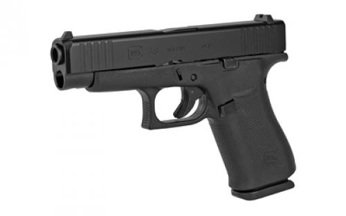 Glock 48, Striker Fired, Semi-automatic, Polymer Frame Pistol, Compact, 9MM, 4.17" Barrel, Matte Finish, Black, Fixed Sights, 10 Rounds, 2 Magazines, Right Hand G48AUT