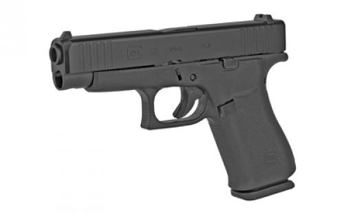 Glock 48, Striker Fired, Semi-automatic, Polymer Frame Pistol, Compact, 9MM, 4.17" Barrel, Matte Finish, Black, Fixed Sights, 10 Rounds, 2 Magazines, Right Hand G48US