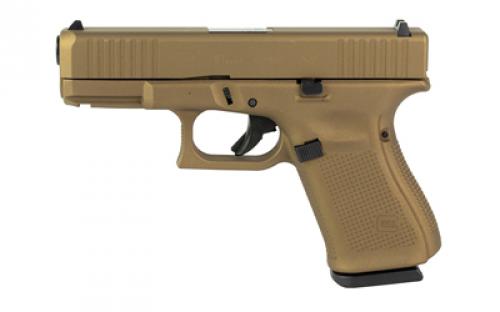 Glock 19 GEN 5, Semi-automatic, Striker Fired, Compact, 9MM, 4.02 Barrel, Front Serrations, Cerakote Finish, Burnt Bronze,  15 Rounds, 3 Magazines PA195S204-BB