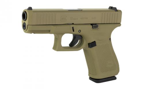 Glock 19 GEN 5, Semi-automatic, Striker Fired, Compact, 9MM, 4.02" Barrel, Cerakote Finish, Coyote Tan, 15 Rounds, 3 Magazines PA195S204-CT