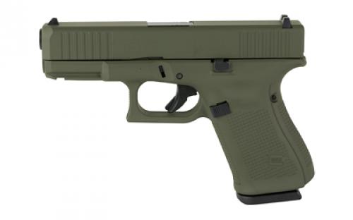 Glock 19 GEN 5, Semi-automatic, Striker Fired, Compact, 9MM, 4.02 Barrel, Cerakote Finish, Olive Drab Green, 15 Rounds, 3 Magazines PA195S204-OD