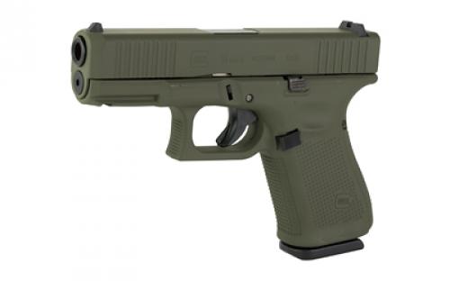 Glock 19 GEN 5, Semi-automatic, Striker Fired, Compact, 9MM, 4.02" Barrel, Cerakote Finish, Olive Drab Green, 15 Rounds, 3 Magazines PA195S204-OD