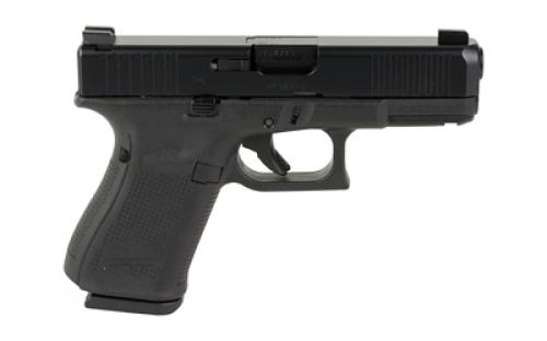 Glock Glock 19, Striker Fired, Compact Size, 9MM, 4.02" Marksman Barrel, Polymer Frame, Matte Finish, Ameriglo Agent Night Sights (Green Tritium Front Sight with Lumigreen Outline, Black Serrated U-Notch Rear Sight with 2-Dot Green Tritium with Black Outlines), 3 Magazines, Front Serrations, Ambidextrous Slide Stop Lever, Flared Mag Well, nDLC Finished Slide and Barrel, No Finger