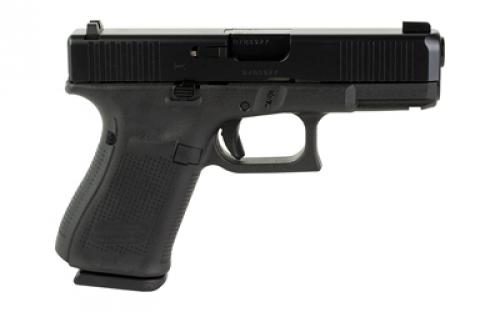 Glock 19 Gen 5, Striker Fired, Compact Size, 9MM, 4.02" Marksman Barrel, Polymer Frame, Matte Finish, Ameriglo Ultimate Carry Night Sights (Green Tritium Front Sight with Lumigreen Outline, Black Serrated U-notch Rear), 15Rd, 3 Magazines, Front Serrations, Ambidextrous Slide Stop Lever, Flared Mag Well, nDLC Finished Slide and Barrel, No Finger Grooves PA195S303UC