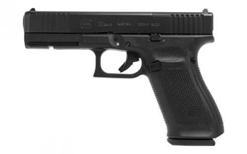 Glock 20 Gen 5 MOS, Striker Fired, Semi-automatic, Polymer Frame Pistol, Full Size, 10MM, 4.61 Barrel, Matte Finish, Black, Fixed Sights, Optics Ready, 10 Rounds, 3 Magazines, Comes with Glock OEM Adapter Plate 06 for Trijicon RMR Footprint PA205S201MOS