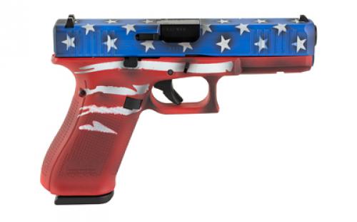 Glock 22 GEN 5, Semi-automatic, Striker Fired, Full Size, 40 S&W, 4.49" Barrel, Cerakote Finish, Red/White/Blue Battle Worn Flag, 15 Rounds, 3 Magazines PA225S204-RWBBWFL