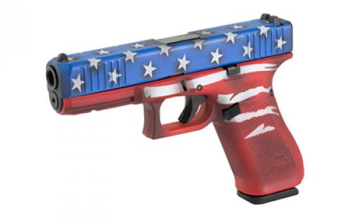 Glock 22 GEN 5, Semi-automatic, Striker Fired, Full Size, 40 S&W, 4.49" Barrel, Cerakote Finish, Red/White/Blue Battle Worn Flag, 15 Rounds, 3 Magazines PA225S204-RWBBWFL