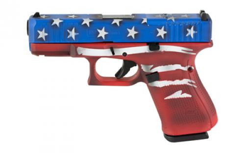 Glock 23 M.O.S. GEN 5, Semi-automatic, Striker Fired, Compact, 40 S&W, 4.02 Barrel, Cerakote Finish, Red/White/Blue Battle Worn Flag, 13 Rounds, 3 Magazines PA235S204MOS-RWBBWFL