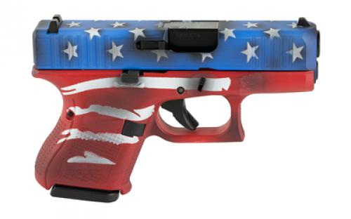 Glock 27 GEN 5, Semi-automatic, Striker Fired, Sub-Compact, 40 S&W, 3.43" Barrel, Cerakote Finish, Red/White/Blue Battle Worn Flag, 9 Rounds, 3 Magazines PA275S204-RWBBWFL