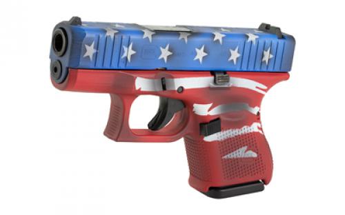 Glock 27 GEN 5, Semi-automatic, Striker Fired, Sub-Compact, 40 S&W, 3.43" Barrel, Cerakote Finish, Red/White/Blue Battle Worn Flag, 9 Rounds, 3 Magazines PA275S204-RWBBWFL