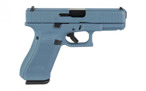 Glock 45, Semi-automatic, Striker Fired, Compact, 9MM, 4.02" Barrel, Cerakote Finish, Blue Titanium, 17 Rounds, 3 Magazines PA455S204-BT