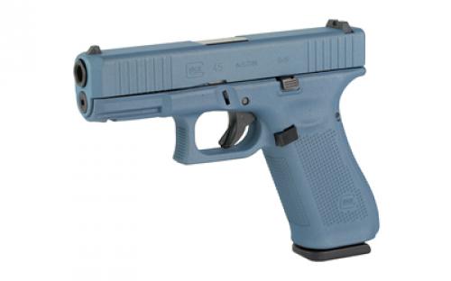 Glock 45, Semi-automatic, Striker Fired, Compact, 9MM, 4.02" Barrel, Cerakote Finish, Blue Titanium, 17 Rounds, 3 Magazines PA455S204-BT